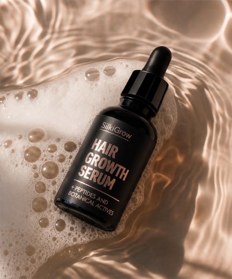 SilkiGrow Hair Growth Serum dropper bottle